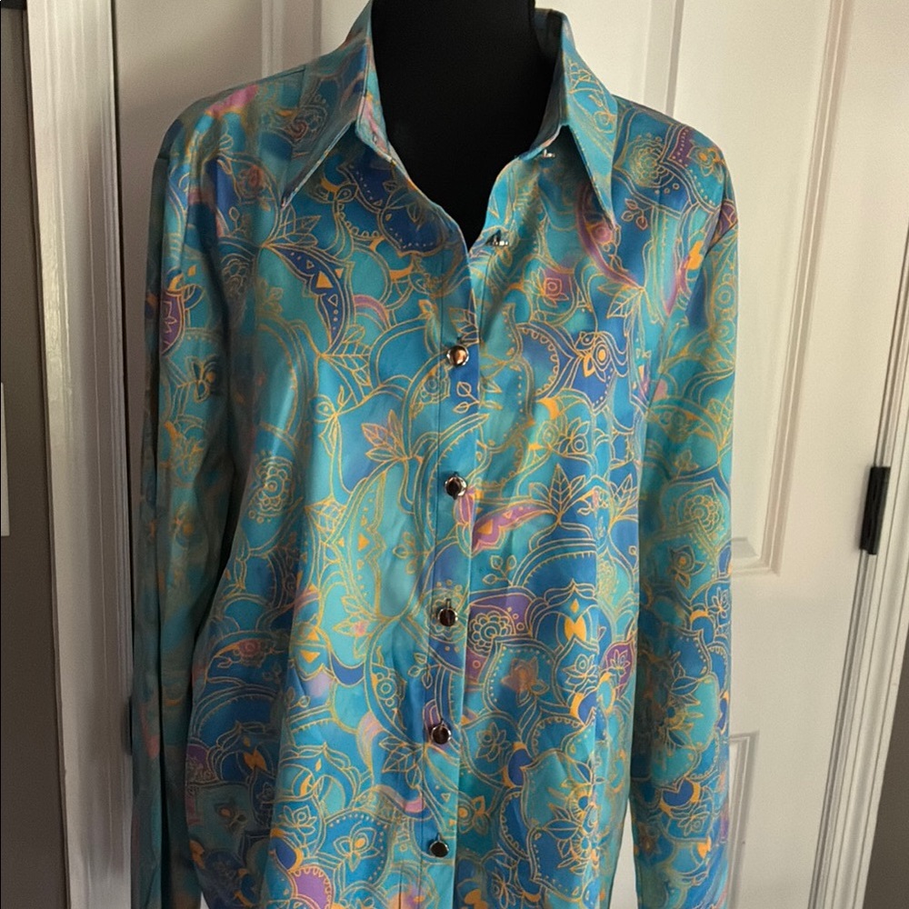 Vibrant Patterned Button-Up Shirt